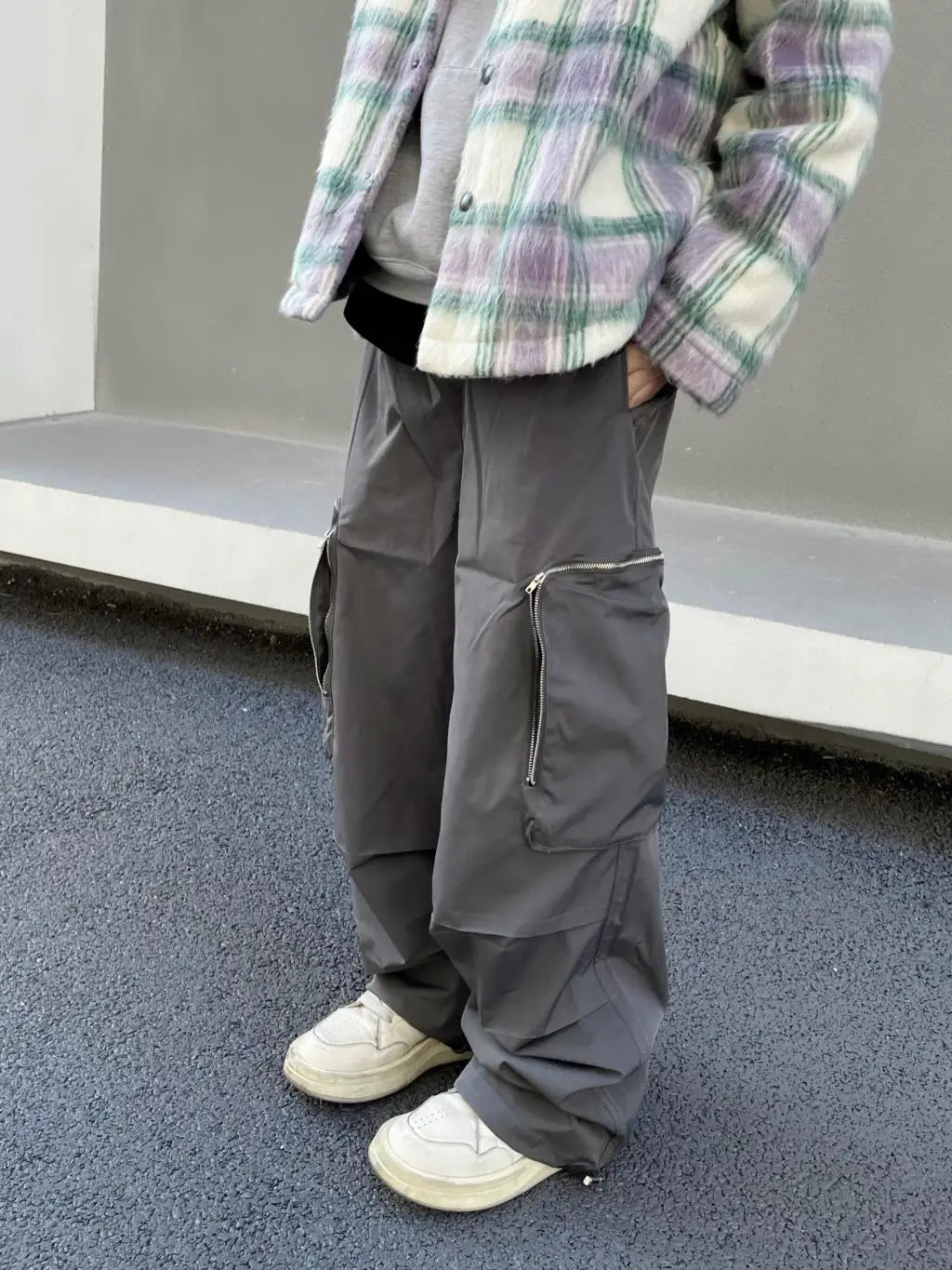 Large Knee Pocket Baggy Pants