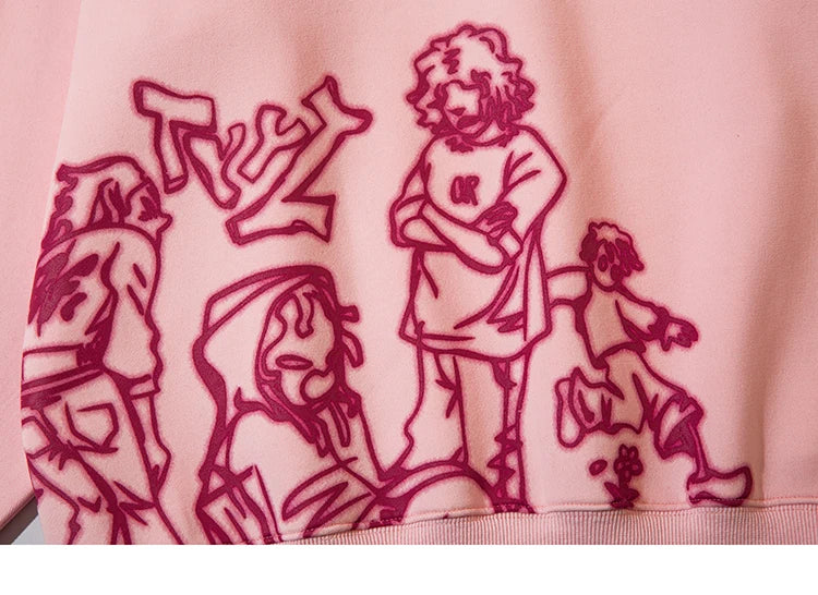 We V Cartoon Sketch Hoodie