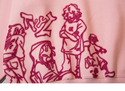 We V Cartoon Sketch Hoodie