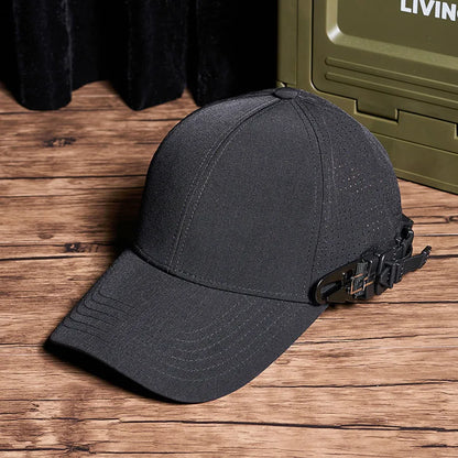 Plain Black Adjustable Cap