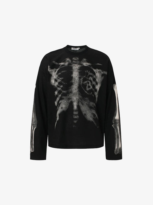 Skeleton B-Heart Graphic Sweatshirt