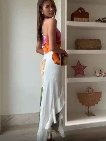 Hannah Lilian Yazlık İnce Midi Elbise