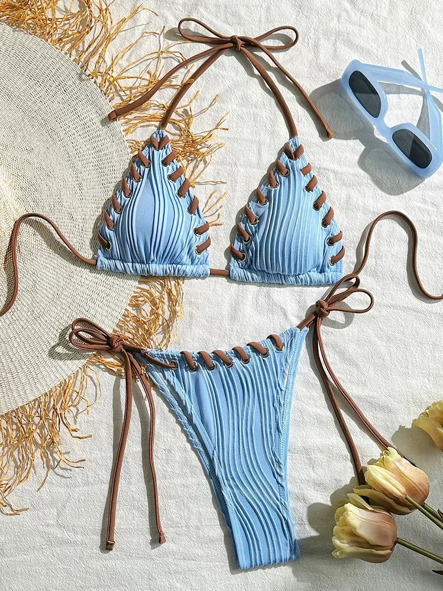 Coconut Sunset Brazilian Bikini Set