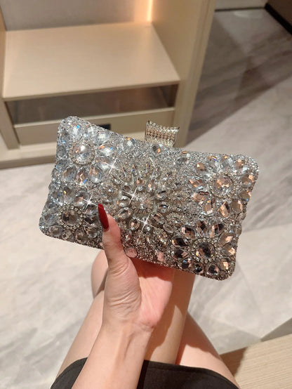 Silver Crush Taşlı El Çantası