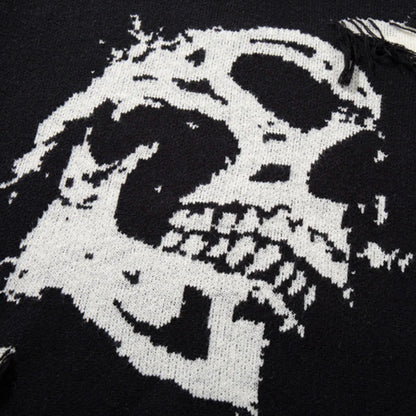 Skull Star Knitted Sweatshirt