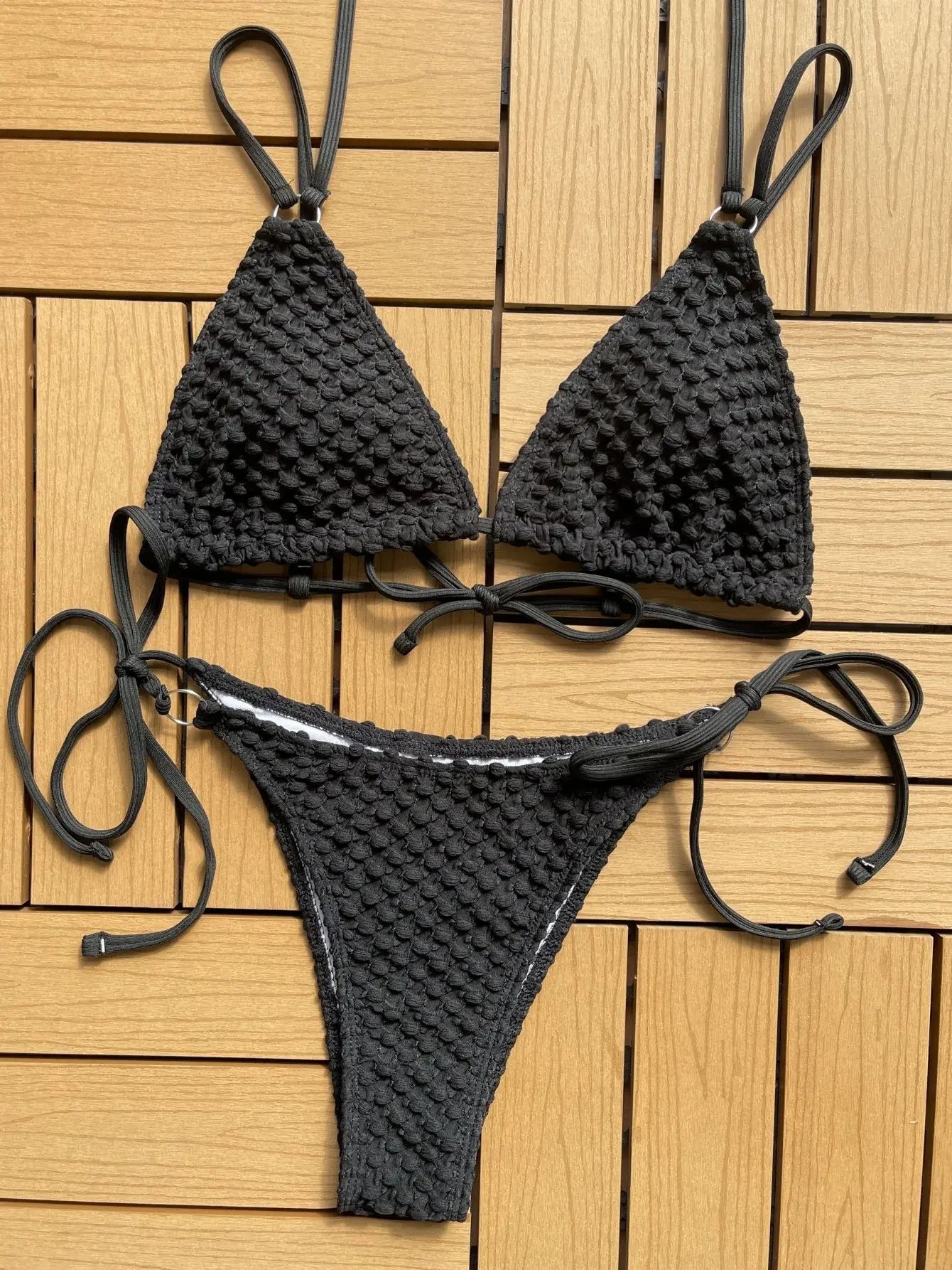 Jade Hunter Yan Bağcıklı Bikini