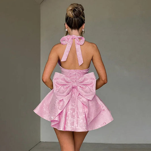 Natalie Eden Fiyonk Detaylı Mini Elbise