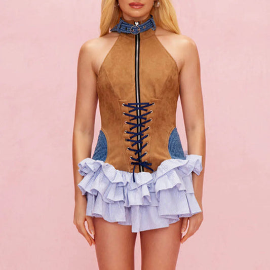 Rubby Eloise Mini Rufleli Elbise