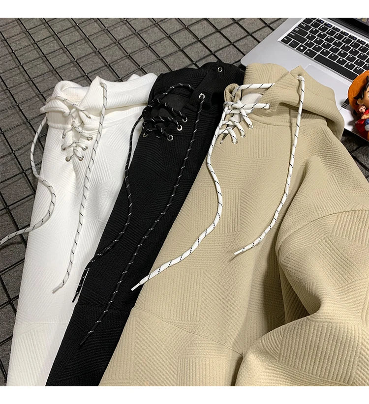 Plain Color Drawstring Style Hoodie