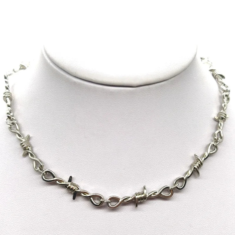 Y2K Punk Wire Necklace & Bracelet
