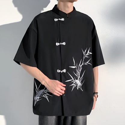 Zhou Embroidered Silk Shirt