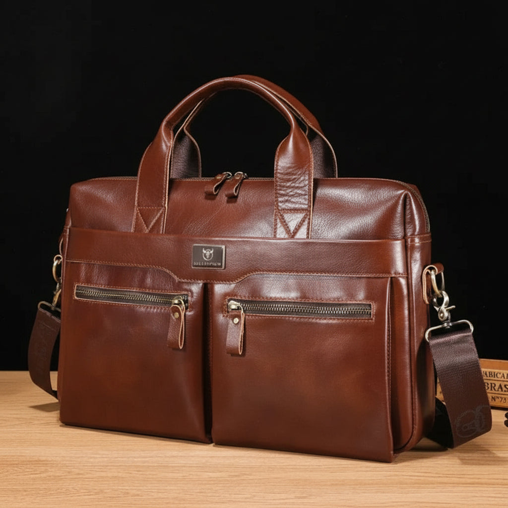 Luzz Leather 14 Inch Laptop Handbag