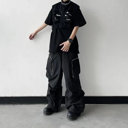 Large Knee Pocket Baggy Pants