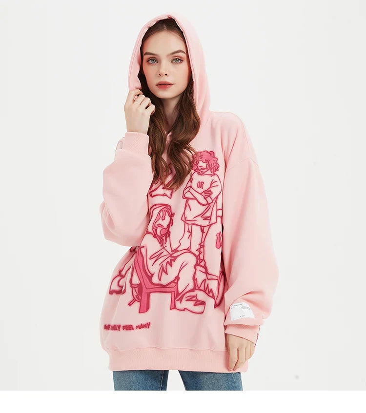 We V Cartoon Sketch Hoodie