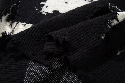 Skull Star Knitted Sweatshirt
