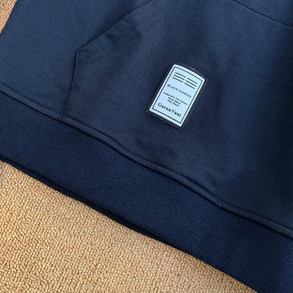 Black And Blue Color Two Piece Hoodie