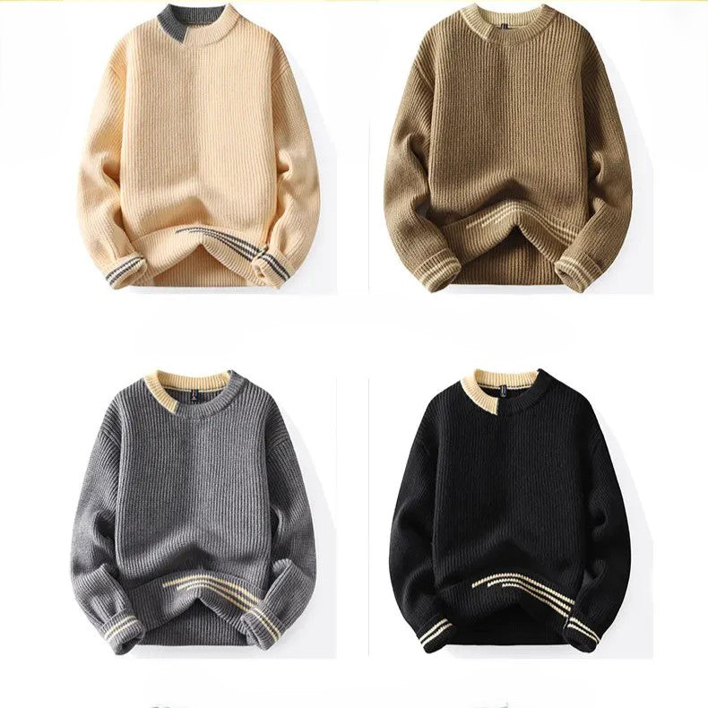 Color Block Knitted Pullover