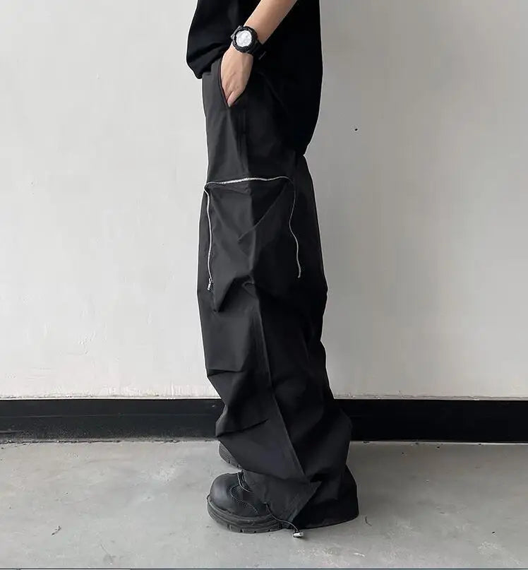 Large Knee Pocket Baggy Pants