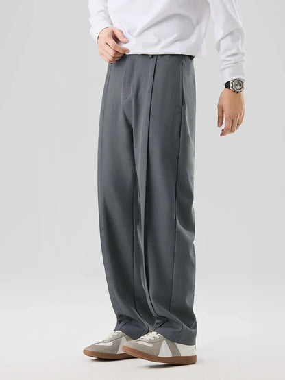 Straight Cut Pleated Pant