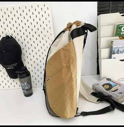 Two Tone Drawstring Backpack