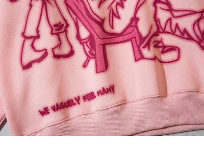 We V Cartoon Sketch Hoodie