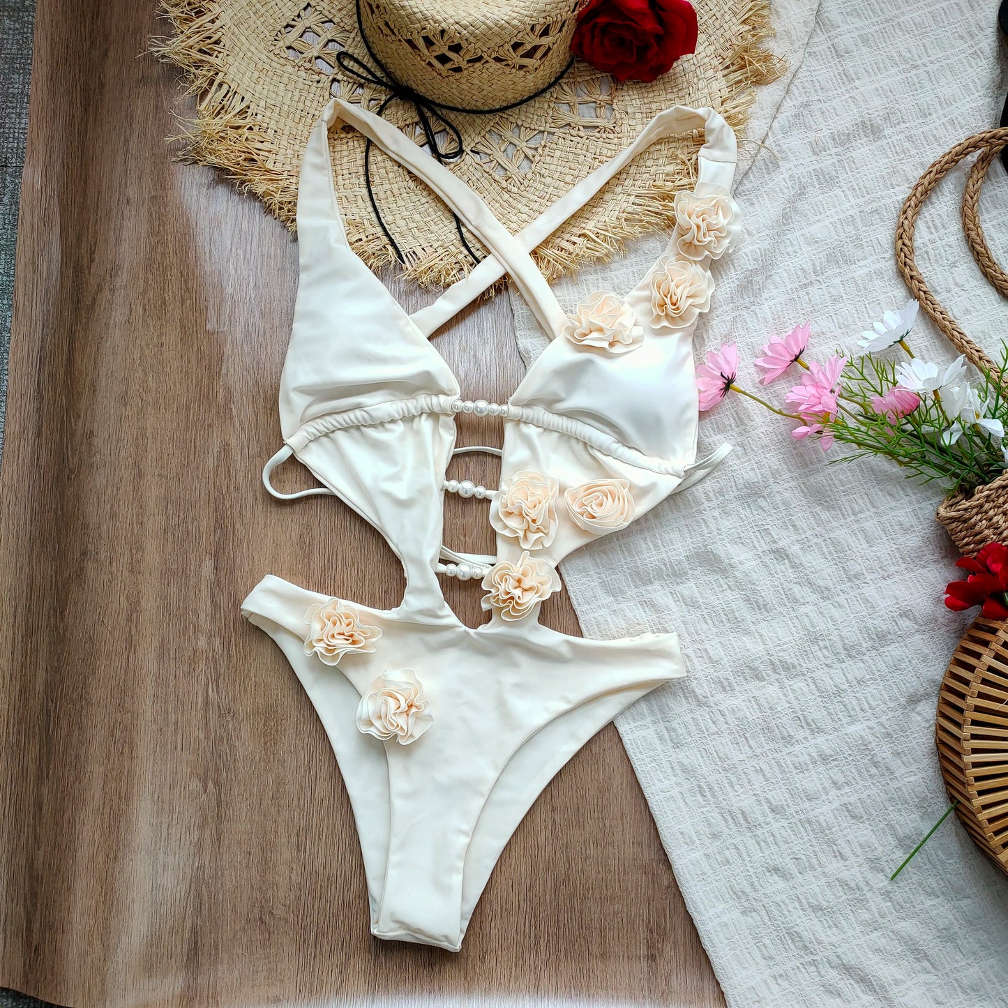 Eden Floral Tek Parça Mayo