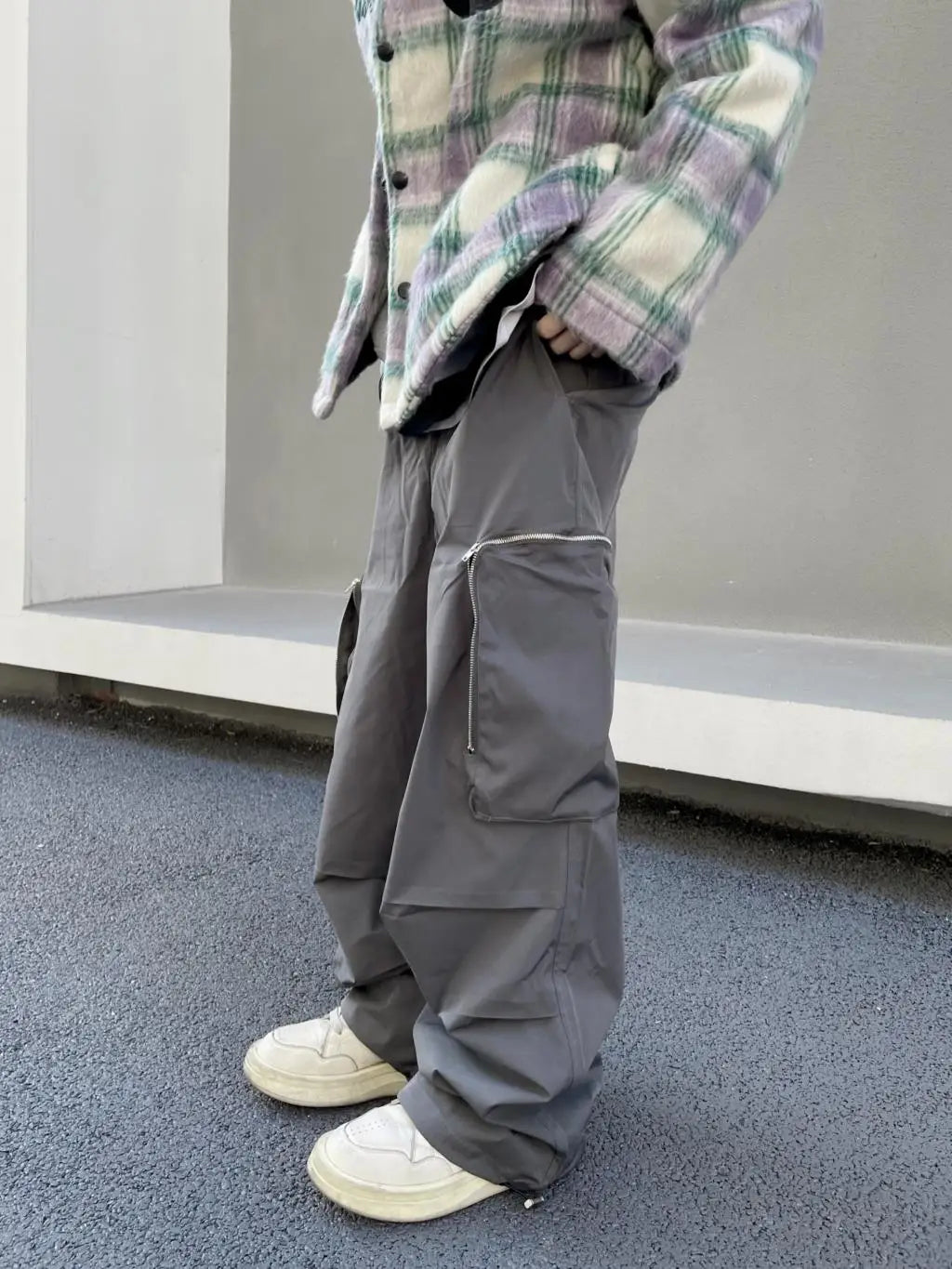 Large Knee Pocket Baggy Pants