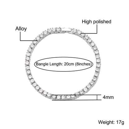 Crystal Rhinestone Tennis Necklace