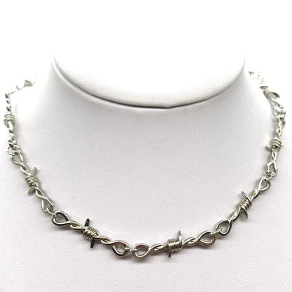 Y2K Punk Wire Necklace & Bracelet