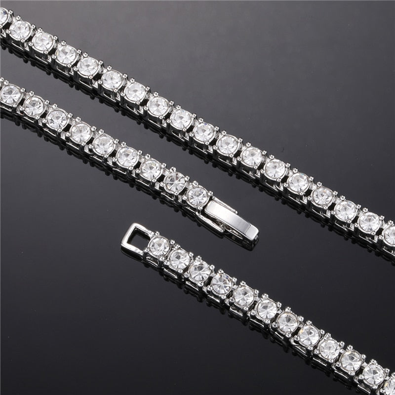 Crystal Rhinestone Tennis Necklace