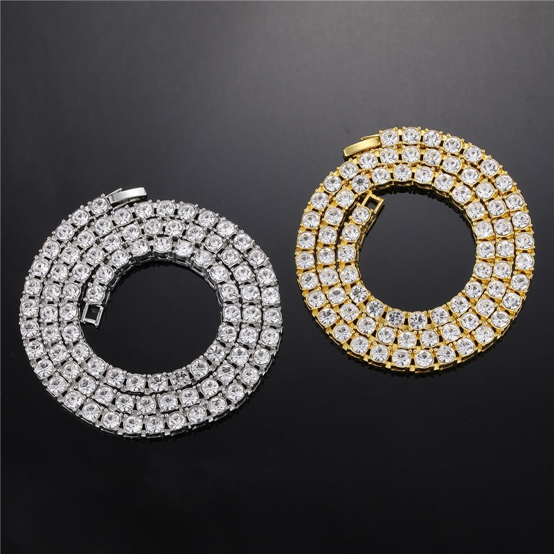 Crystal Rhinestone Tennis Necklace