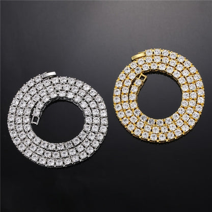 Crystal Rhinestone Tennis Necklace