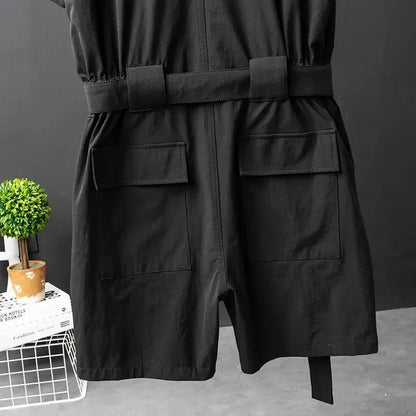 Shadow Knee Length Black Jumpsuit