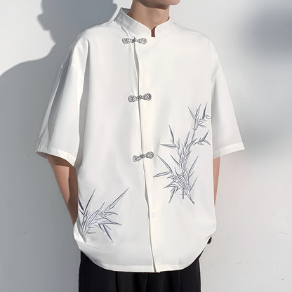 Zhou Embroidered Silk Shirt