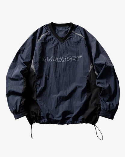 AIMATARGET Color Block Long Sleeve Over Jacket