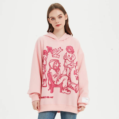 We V Cartoon Sketch Hoodie