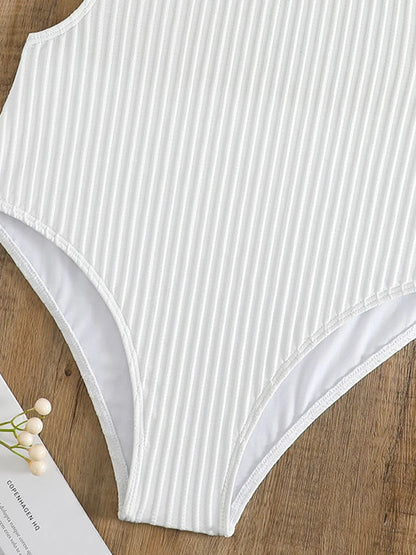 Endless Tide Beyaz Çapraz Askılı Mayo