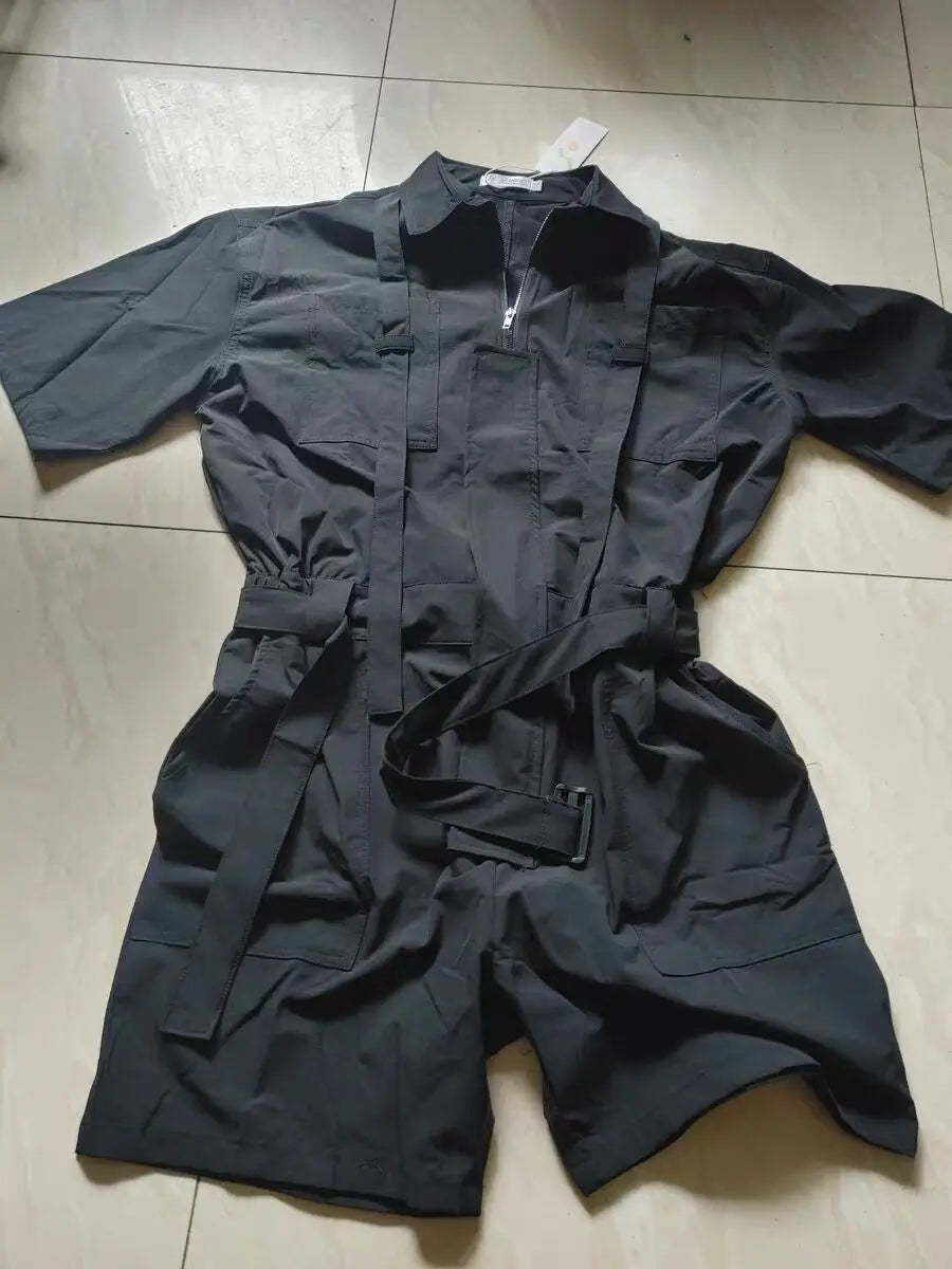 Shadow Knee Length Black Jumpsuit