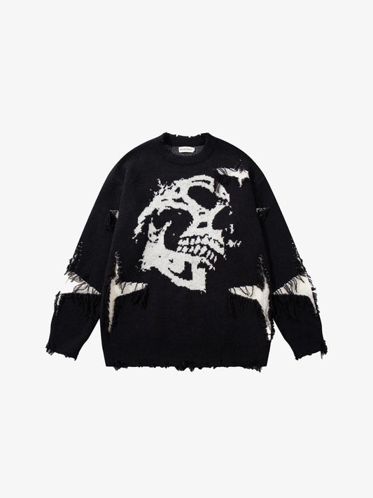 Skull Star Knitted Sweatshirt