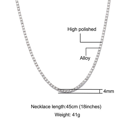 Crystal Rhinestone Tennis Necklace