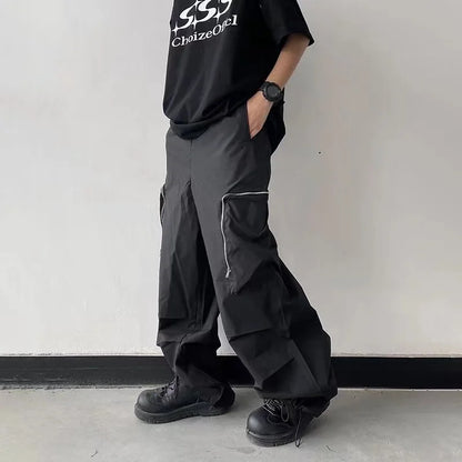 Large Knee Pocket Baggy Pants
