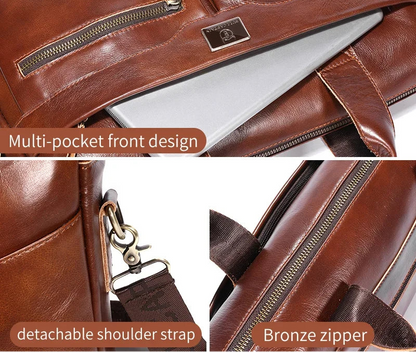 Luzz Leather 14 Inch Laptop Handbag