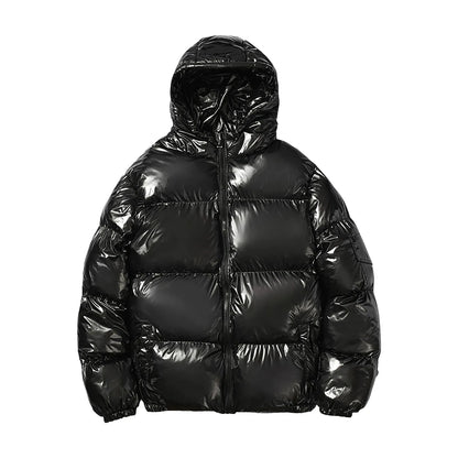 Glanzende puffer-outwears
