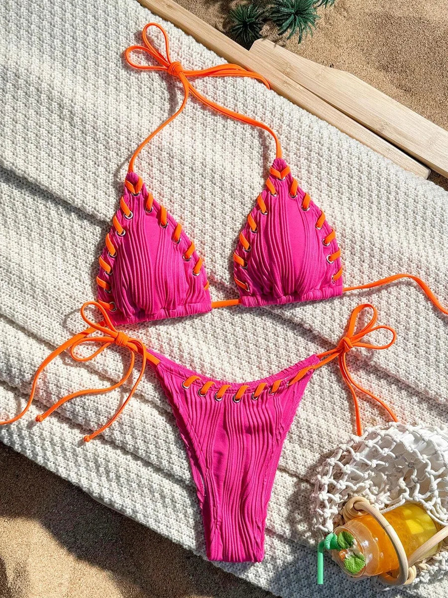 Coconut Sunset Brazilian Bikini Set