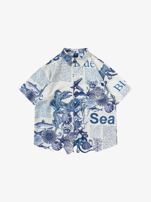 Marine Life Underwater World Short Sleeve Shirt