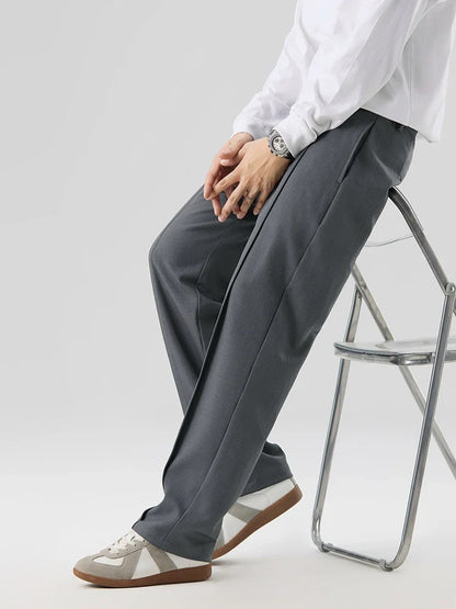 Straight Cut Pleated Pant