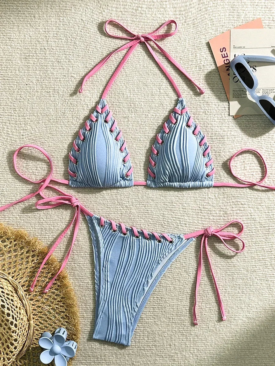 Coconut Sunset Brazilian Bikini Set