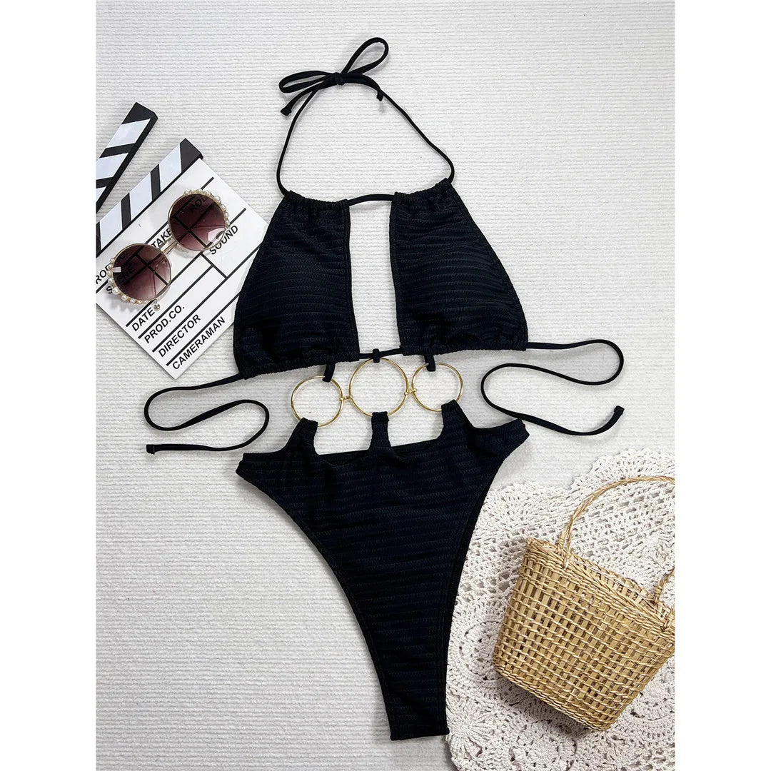 Kiki Cut Out Metal Halkalı Bikini