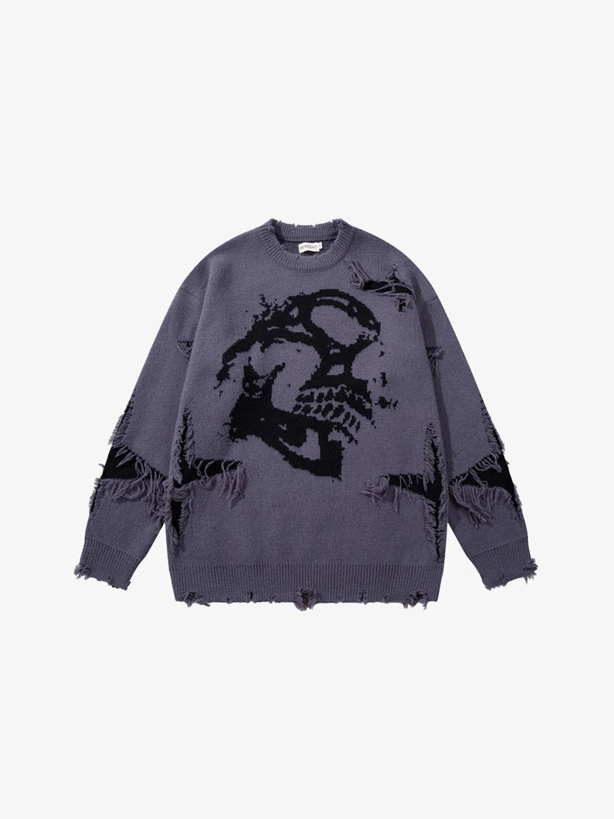 Skull Star Knitted Sweatshirt