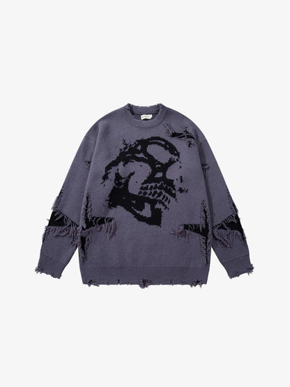 Skull Star Knitted Sweatshirt